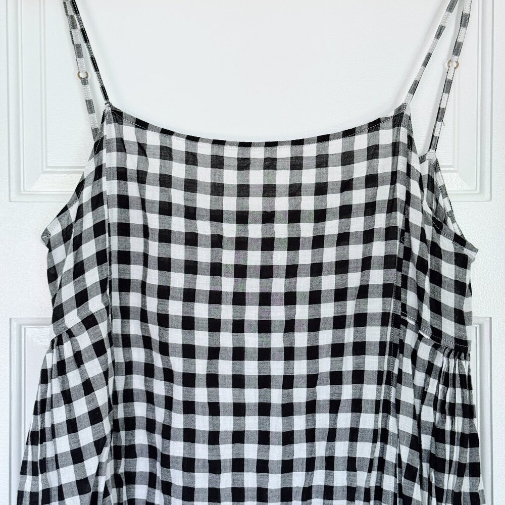 Injiri Slip Sundress in Black Gingham
